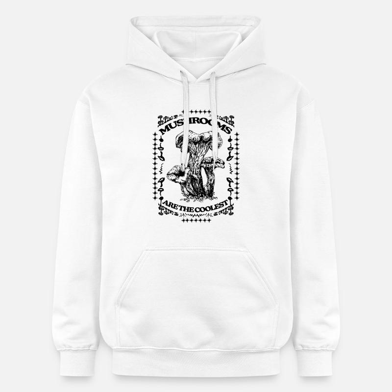 LES CHAMPIGNONS SONT LES PLUS COOL - Sweat à capuche Softstyle® Gildan Unisexe - blanc