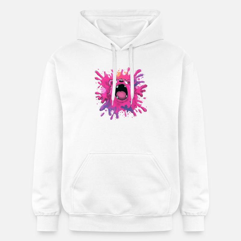 Explosion de couleurs Monster - Sweat à capuche Softstyle® Gildan Unisexe - blanc