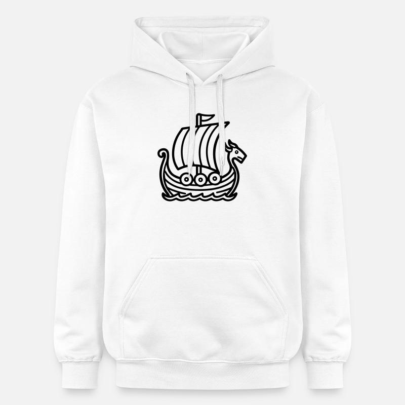 Bateau Viking - Sweat à capuche Softstyle® Gildan Unisexe - blanc