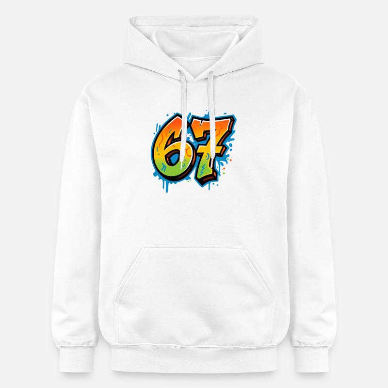 Six Seven Graffity - Sweat à capuche Softstyle® Gildan Unisexe - blanc