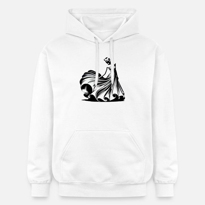 Robe de golf en silhouette blanche - Sweat à capuche Softstyle® Gildan Unisexe - blanc