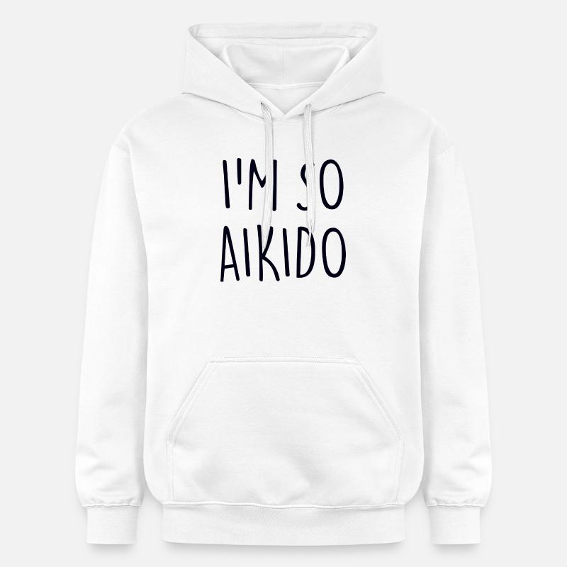 aïkido - Sweat à capuche Softstyle® Gildan Unisexe - blanc