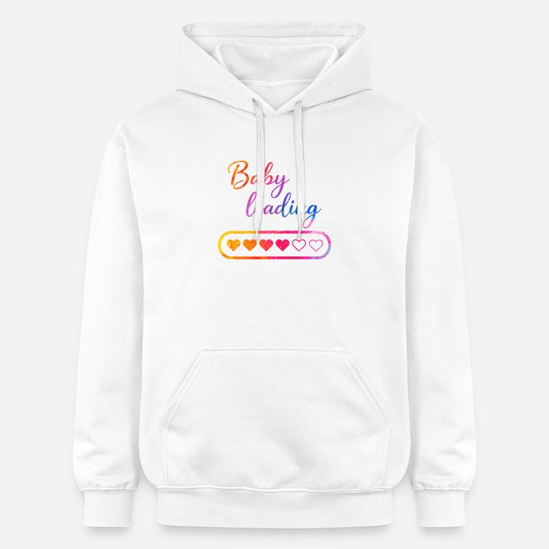 Cœur de chargement de bébé - Sweat à capuche Softstyle® Gildan Unisexe - blanc