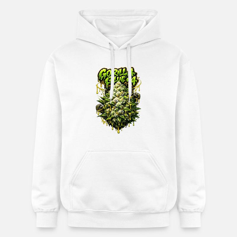 Gorilla Glue #4 Graffiti-Bud-Print - Gildan Unisex Softstyle® Midweight Hoodie - Weiß