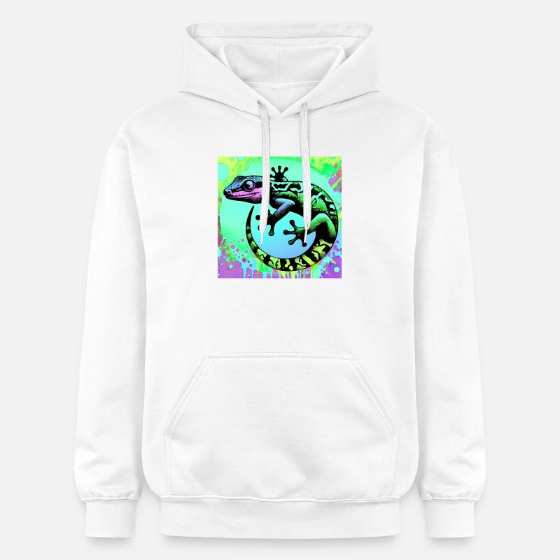 Gecko - Sweat à capuche Softstyle® Gildan Unisexe - blanc