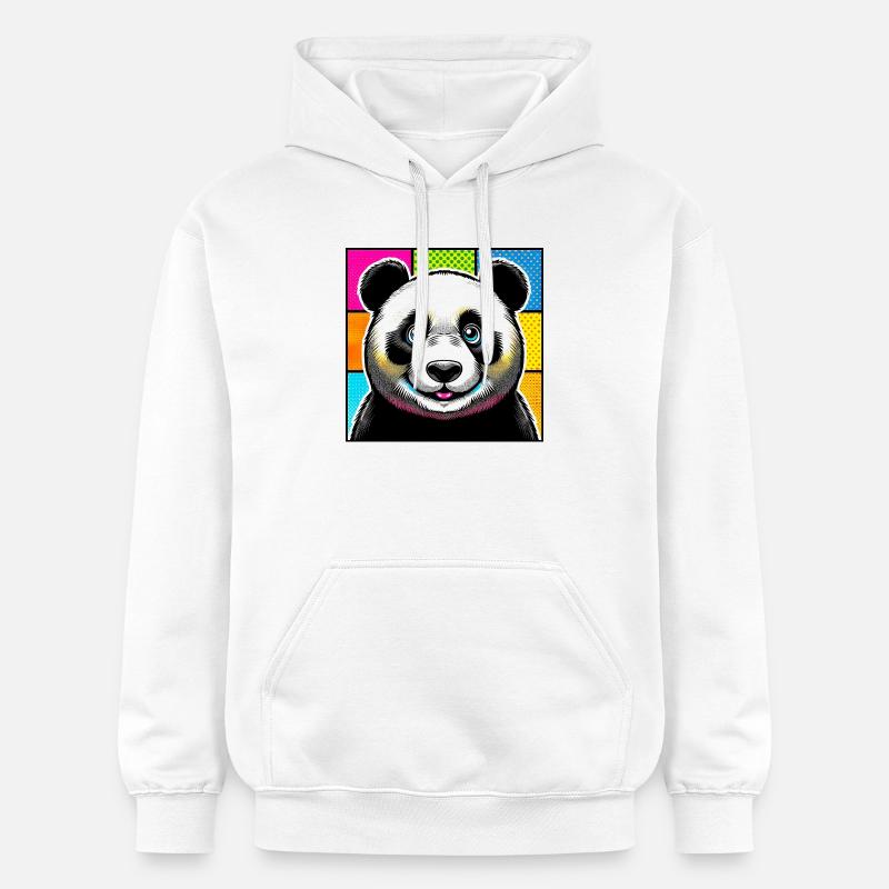 panda - Sweat à capuche Softstyle® Gildan Unisexe - blanc