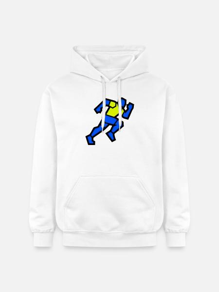 Fast Polygon Runner Marathon Team - Gildan Unisex Softstyle® Midweight Hoodie - white