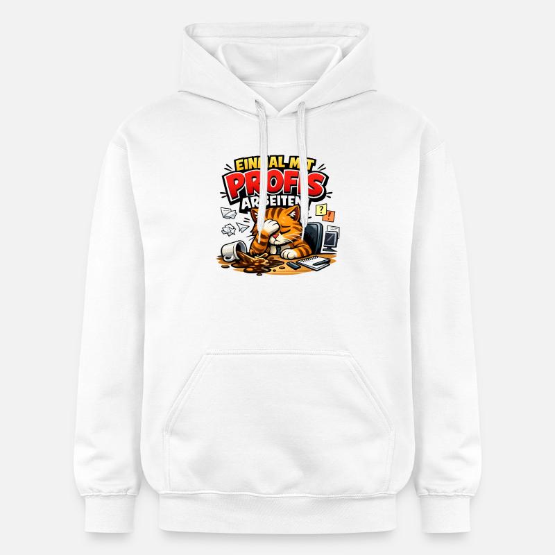 Einmal Mit Profis Arbeiten Sprüche Beruf - Gildan Unisex Softstyle® Midweight Hoodie - Weiß