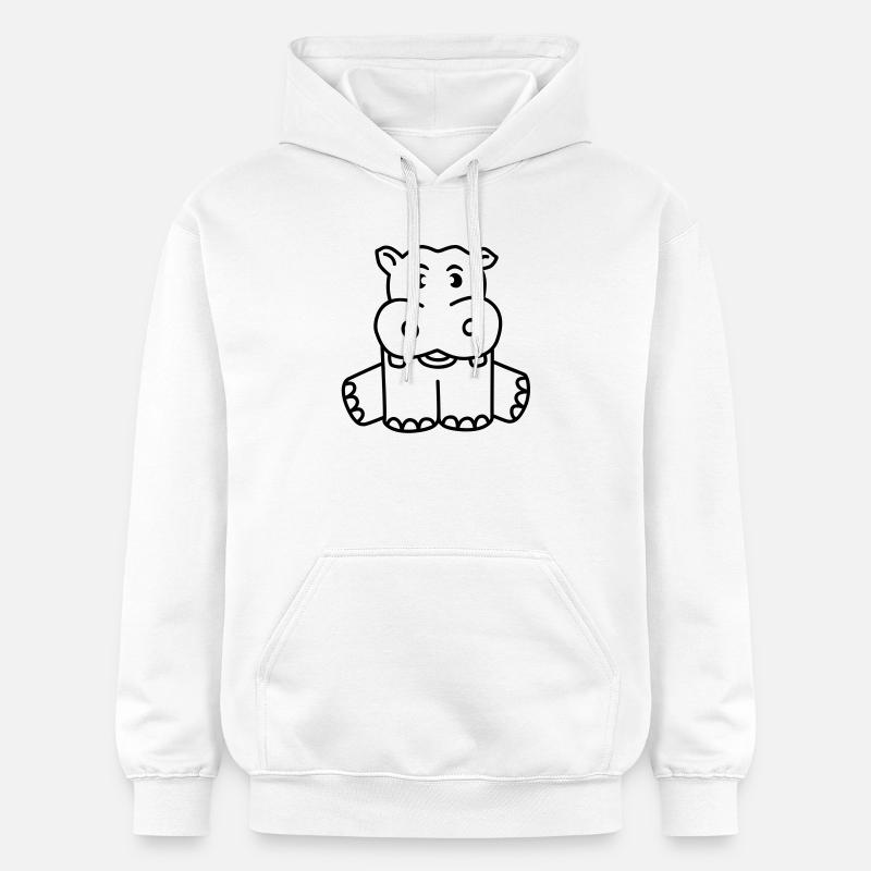 Hippo - Sweat à capuche Softstyle® Gildan Unisexe - blanc