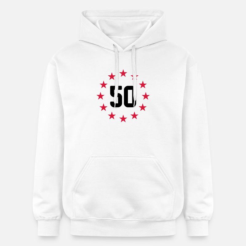 50 ans - Sweat à capuche Softstyle® Gildan Unisexe - blanc