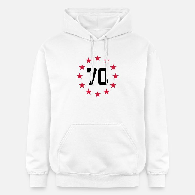 70 ans - Sweat à capuche Softstyle® Gildan Unisexe - blanc