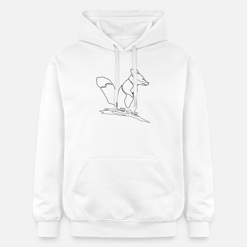 Fuchs Eichhörnchen Squirrel Fox - Gildan Unisex Softstyle® Midweight Hoodie - Weiß