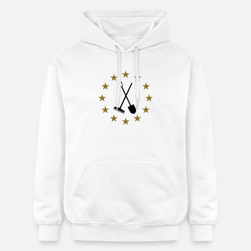 Rake, Shovel & Stars - Gildan Unisex Softstyle® Midweight Hoodie - white