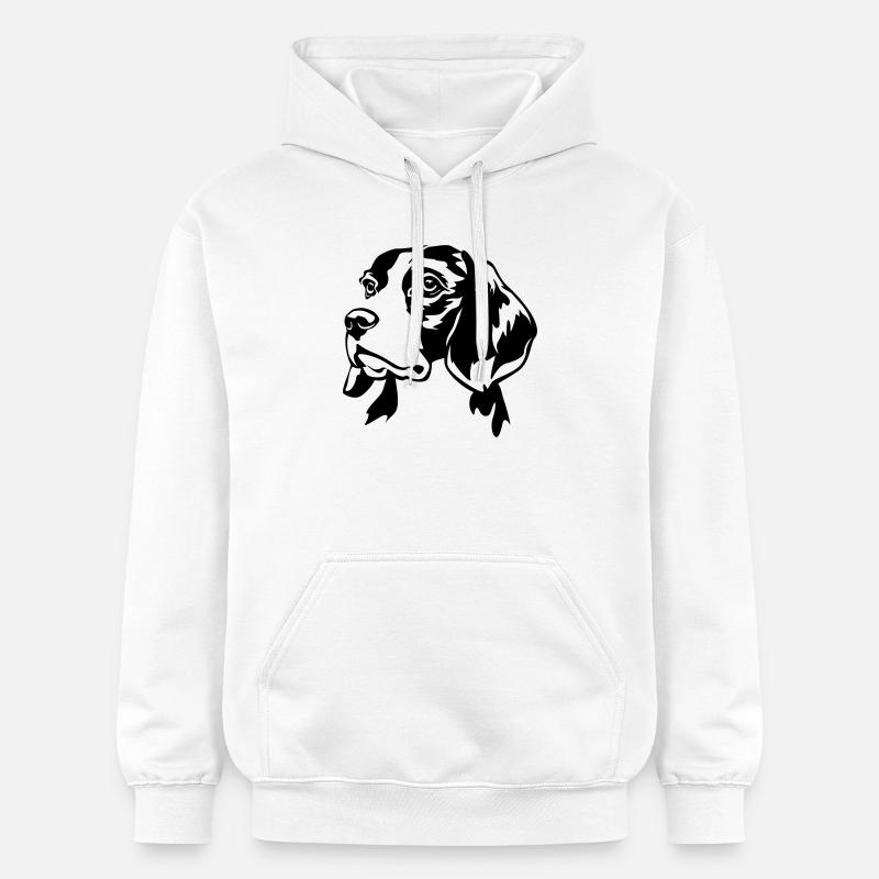 Tête de Beagle - Sweat à capuche Softstyle® Gildan Unisexe - blanc