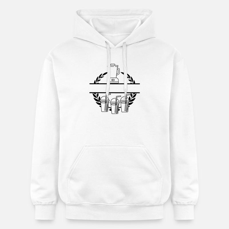 Blender smoothie en couronne de laurier transparent - Sweat à capuche Softstyle® Gildan Unisexe - blanc