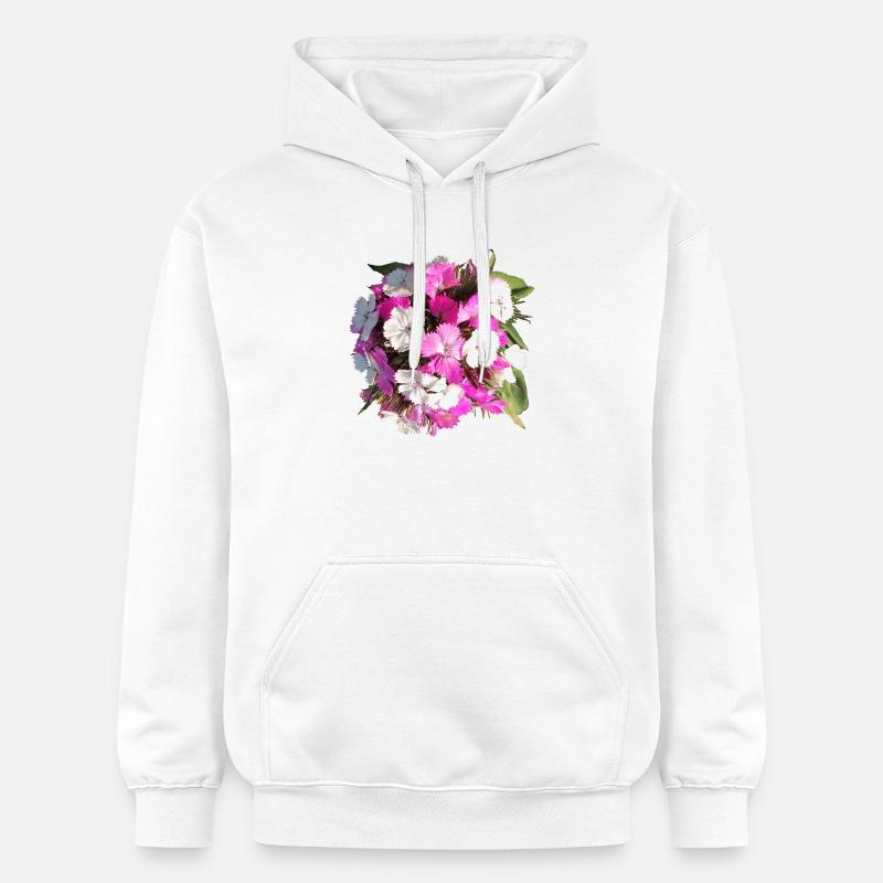 Bouquet d’œillets - Sweat à capuche Softstyle® Gildan Unisexe - blanc