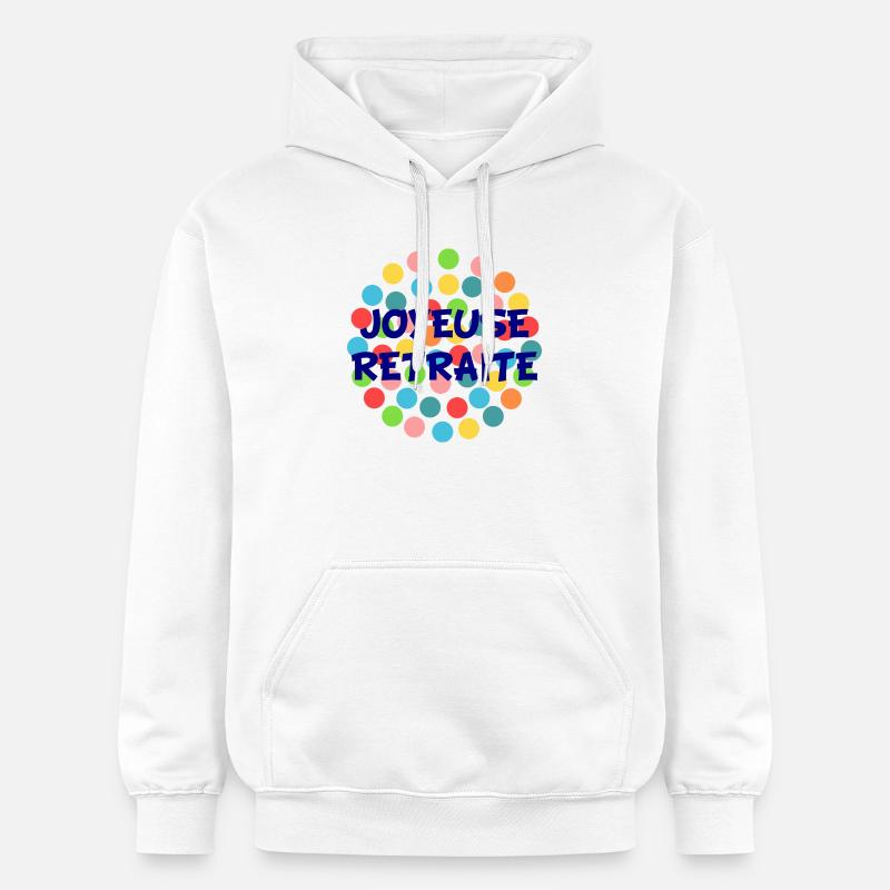 RETRAITE. BONNE RETRAITE. JOYEUSE RETRAITE - Sweat à capuche Softstyle® Gildan Unisexe - blanc