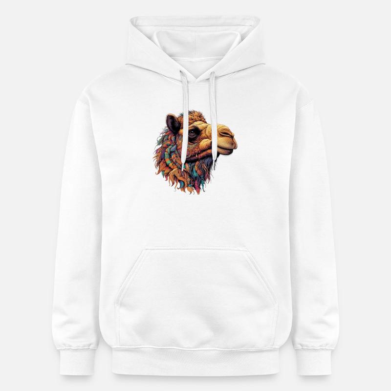 Kamel - Gildan Unisex Softstyle® Midweight Hoodie - Weiß