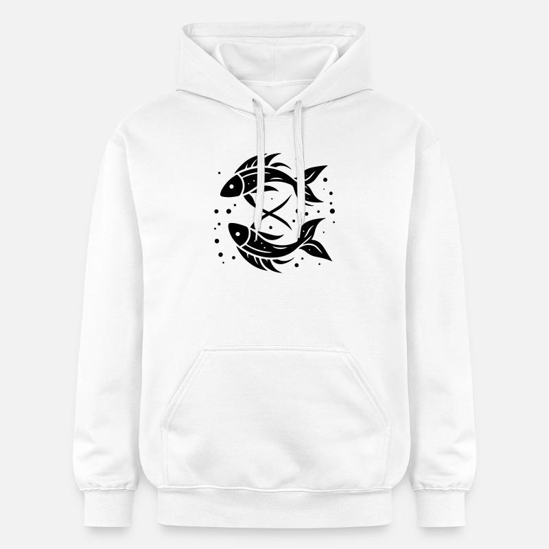 Poissons 2 - Sweat à capuche Softstyle® Gildan Unisexe - blanc