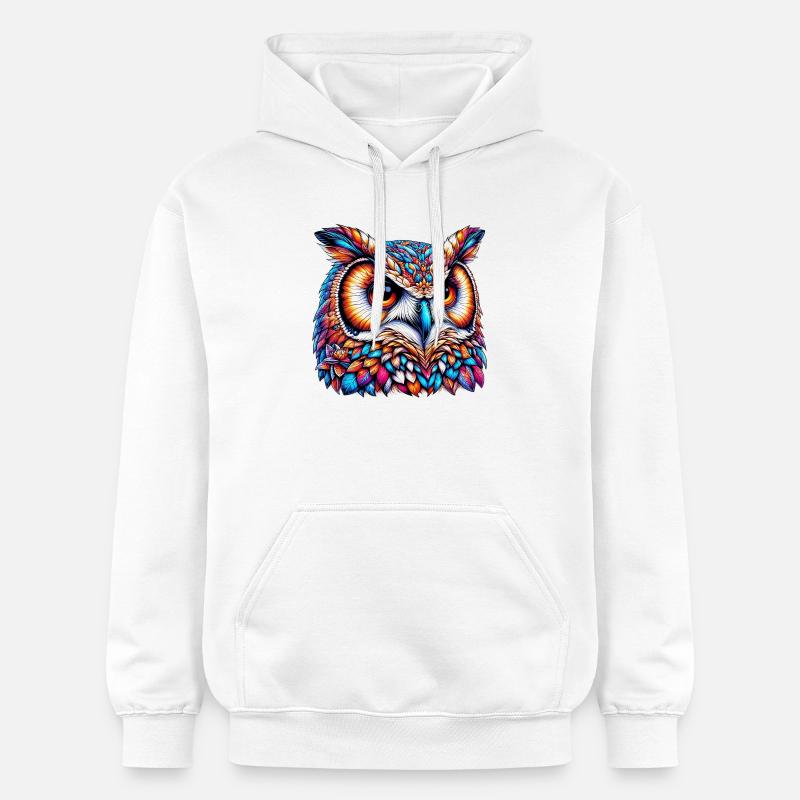 Hibou - Sweat à capuche Softstyle® Gildan Unisexe - blanc