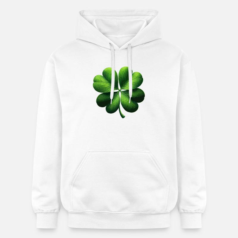 Trèfle à quatre feuilles - Sweat à capuche Softstyle® Gildan Unisexe - blanc