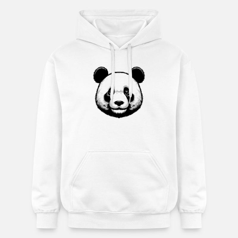 Panda - Sweat à capuche Softstyle® Gildan Unisexe - blanc