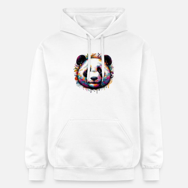 Panda - Sweat à capuche Softstyle® Gildan Unisexe - blanc