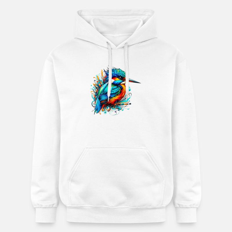 Martin-pêcheur - Sweat à capuche Softstyle® Gildan Unisexe - blanc