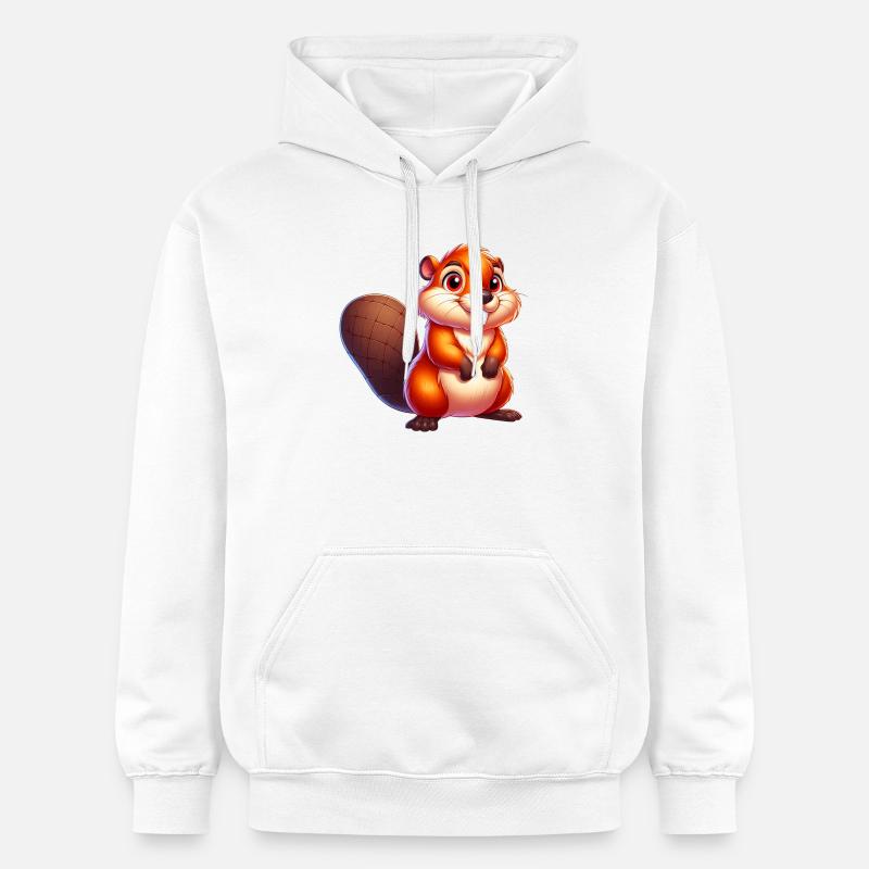 Castor - Sweat à capuche Softstyle® Gildan Unisexe - blanc