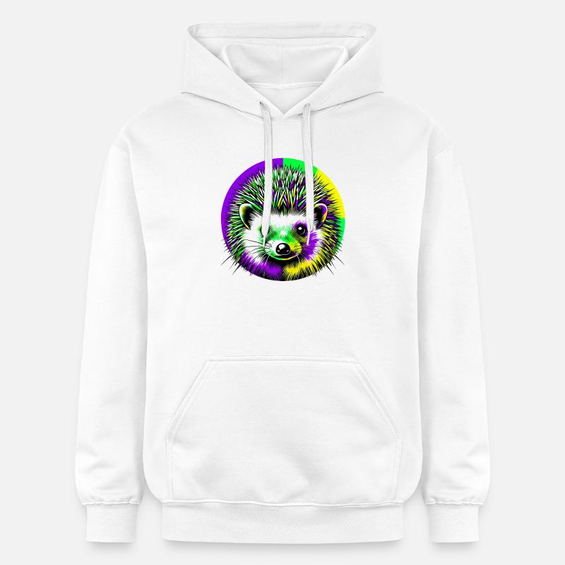Hérisson - Sweat à capuche Softstyle® Gildan Unisexe - blanc