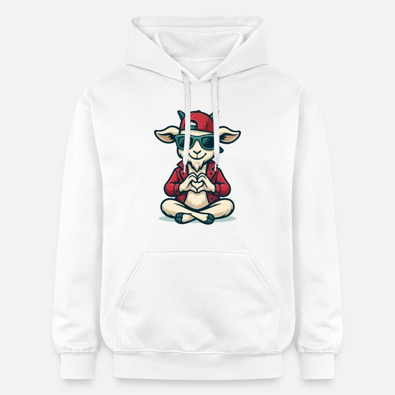 Vibrations du cœur de chèvre - Sweat à capuche Softstyle® Gildan Unisexe - blanc