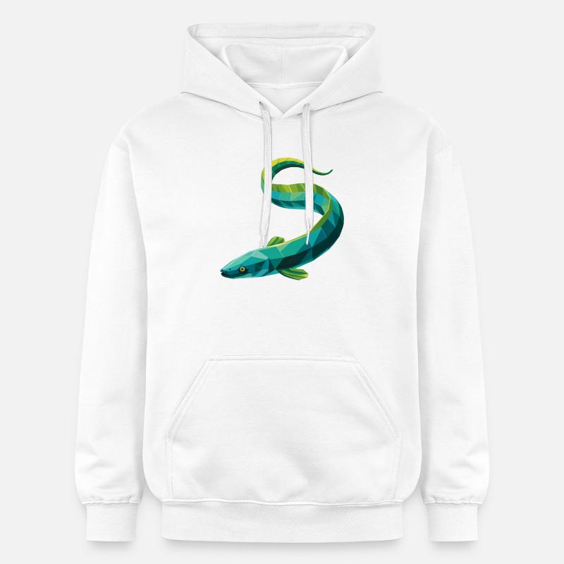 Aal - Cooles Low Poly Logo - Gildan Unisex Softstyle® Midweight Hoodie - Weiß