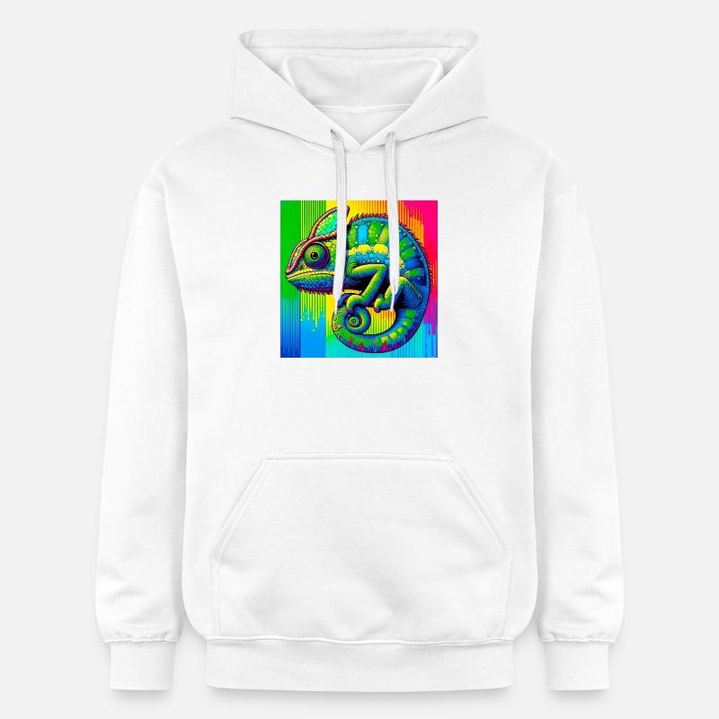 caméléon - Sweat à capuche Softstyle® Gildan Unisexe - blanc