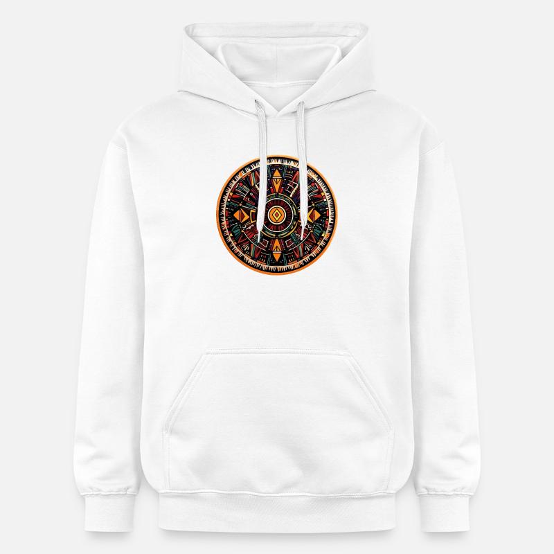 Cercle de Feu du Mandala - Sweat à capuche Softstyle® Gildan Unisexe - blanc