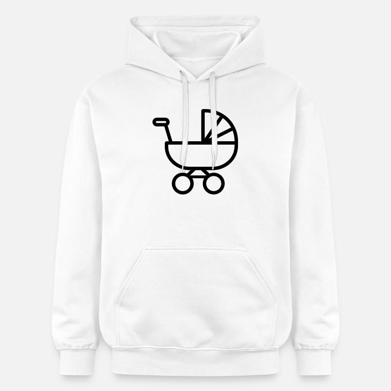 stroller_-1-poussette - Sweat à capuche Softstyle® Gildan Unisexe - blanc