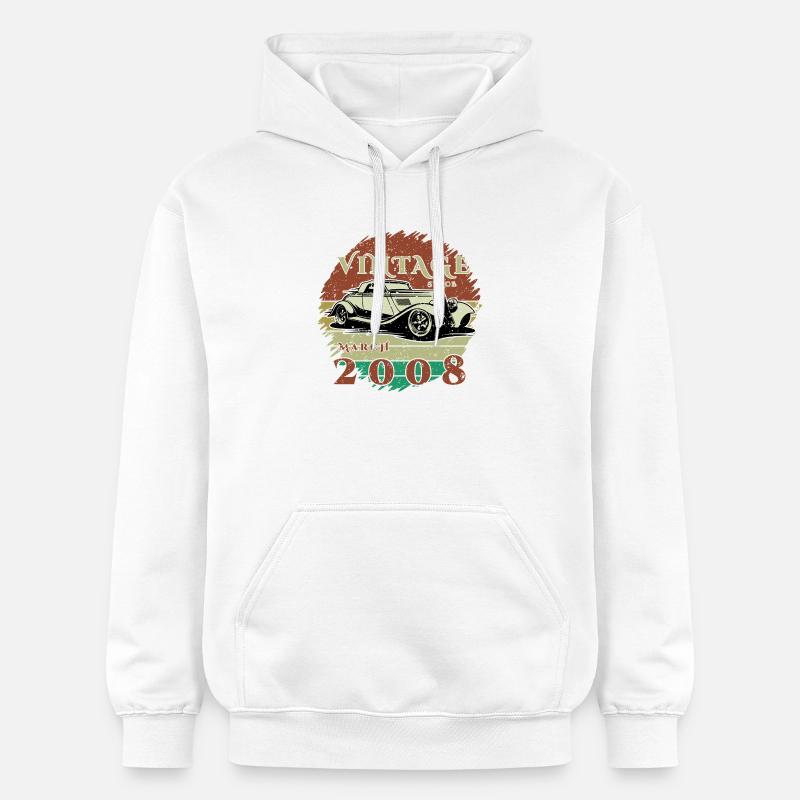 18e anniversaire - Classiques - Millésime depuis 03/2008 - Sweat à capuche Softstyle® Gildan Unisexe - blanc