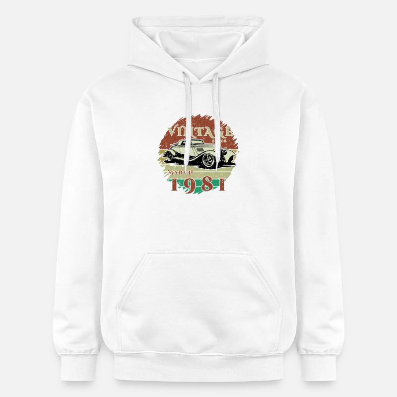 45e anniversaire - Classiques - Millésime depuis 03/1981 - Sweat à capuche Softstyle® Gildan Unisexe - blanc