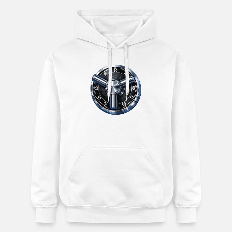 Conception de cadran sécurisé de sécurité - Sweat à capuche Softstyle® Gildan Unisexe - blanc