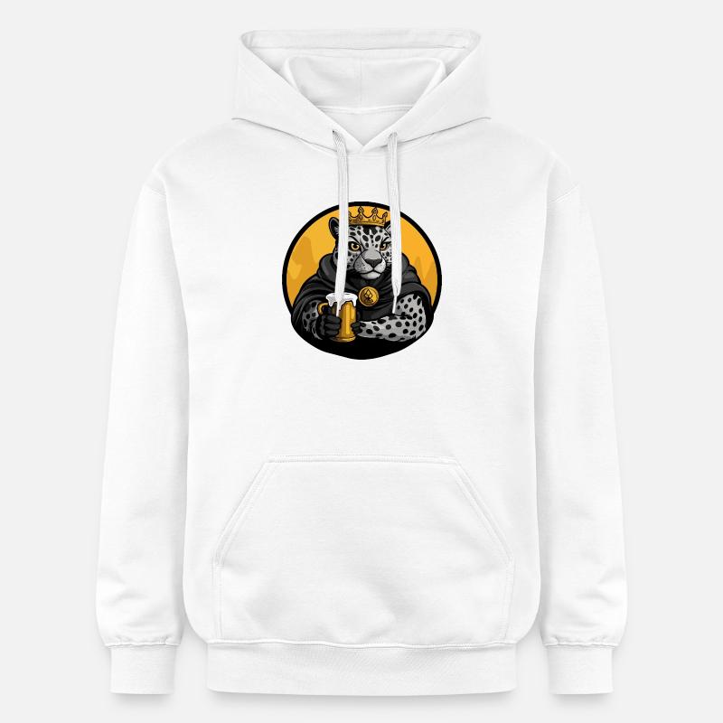Bière léopard drôle - Sweat à capuche Softstyle® Gildan Unisexe - blanc