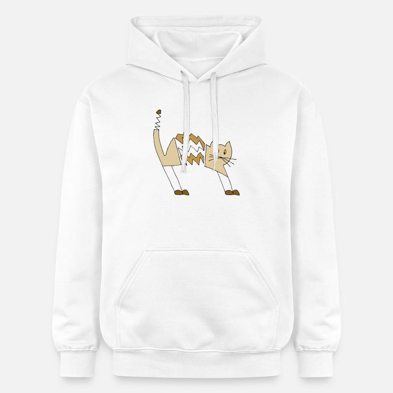 chat - Sweat à capuche Softstyle® Gildan Unisexe - blanc