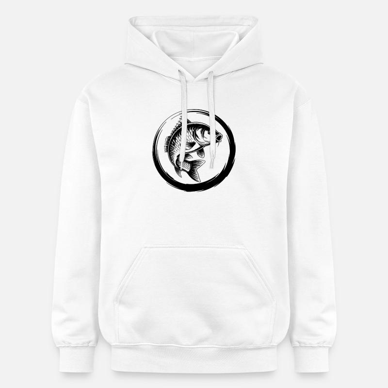 Pêche à la carpe - Sweat à capuche Softstyle® Gildan Unisexe - blanc