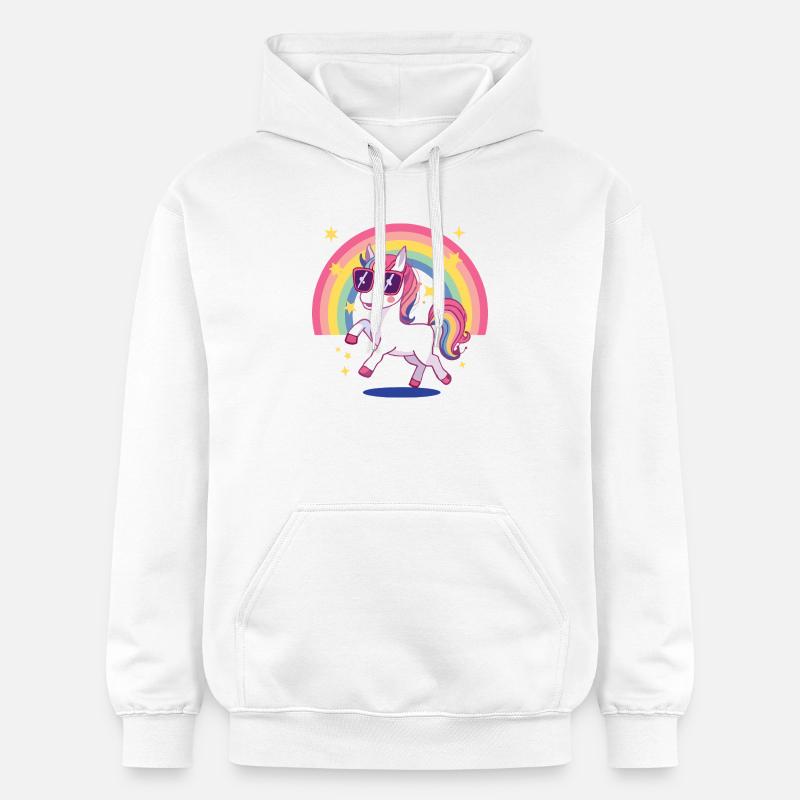 Licorne - Sweat à capuche Softstyle® Gildan Unisexe - blanc