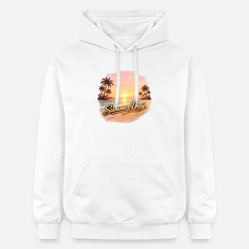 Journée d’été - Sweat à capuche Softstyle® Gildan Unisexe - blanc