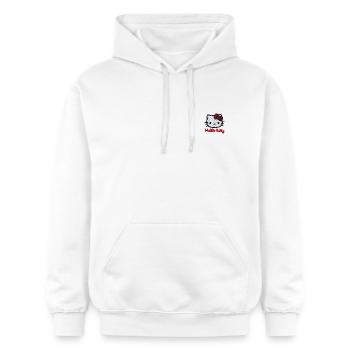 Hello Kitty Embroidered Portrait - Gildan Unisex Softstyle® Midweight Hoodie - white - Front - Liana (172cm) & Jaron (178cm)