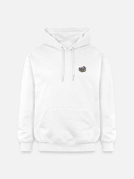 Christmas raccoon with fairy lights - Gildan Unisex Softstyle® Midweight Hoodie - white