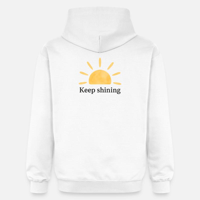 Keep Shining – Sonne – Minimalistisch - Gildan Unisex Softstyle® Midweight Hoodie - Weiß