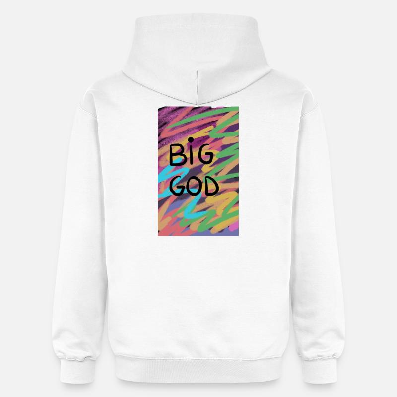 Big God Retro - Sweat à capuche Softstyle® Gildan Unisexe - blanc