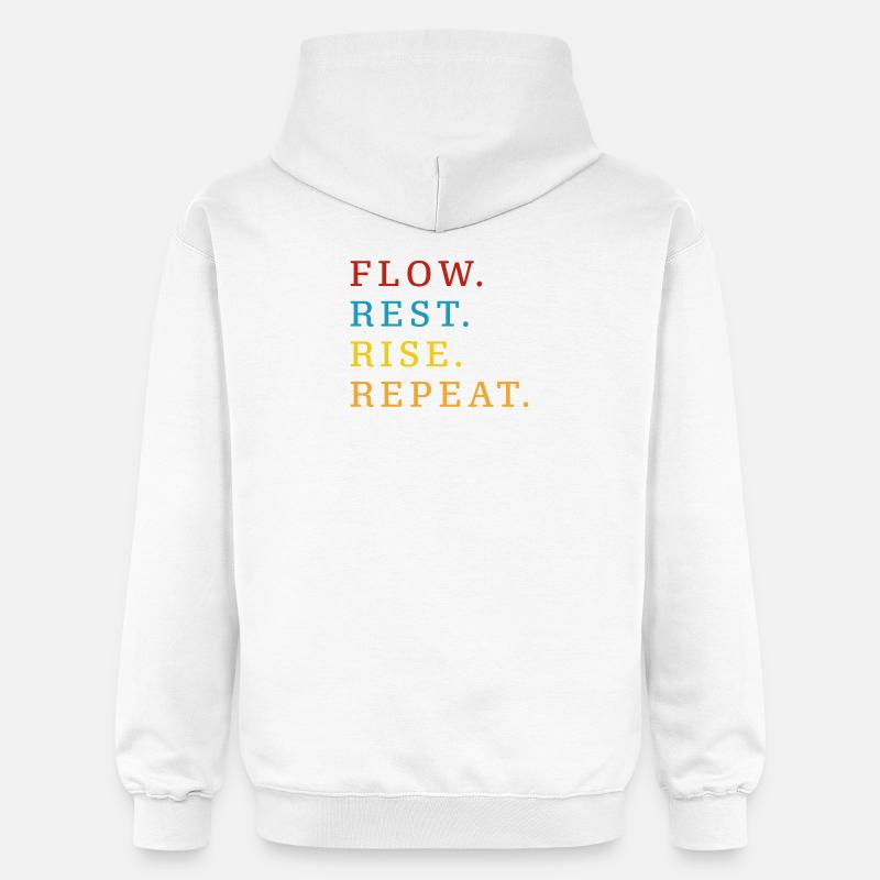 Flow Rest Montée Répéter - Sweat à capuche Softstyle® Gildan Unisexe - blanc
