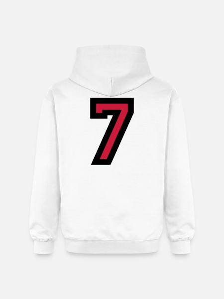 Le numéro 7 - Nombre Seven - Sweat à capuche Softstyle® Gildan Unisexe - blanc