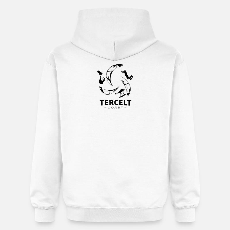 TERCELT Coast élégance marine et celte - Sweat à capuche Softstyle® Gildan Unisexe - blanc